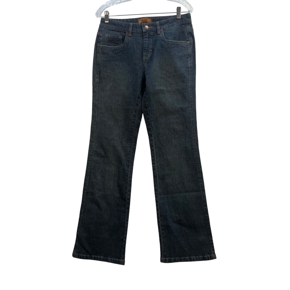 Lee One True Fit Low Rise Slight Flare Jeans Medium Wash Blue Womens 7/8 Y2K NWT